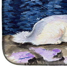 Load image into Gallery viewer, Starry Night Great Pyrenees Dish Drying Mat – Absorbent, Artistic Kitchen Essentials SS8438DDM