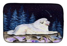 Load image into Gallery viewer, Starry Night Great Pyrenees Dish Drying Mat – Absorbent, Artistic Kitchen Essentials SS8438DDM
