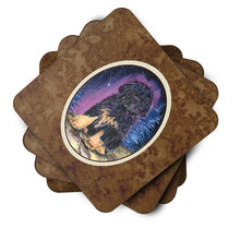 Load image into Gallery viewer, Starry Night Tibetan Mastiff Coasters - Set of 4 Lightweight Foam, Absorbent Drink Coasters