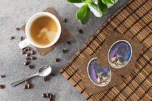 Load image into Gallery viewer, Starry Night Tibetan Mastiff Coasters - Set of 4 Lightweight Foam, Absorbent Drink Coasters