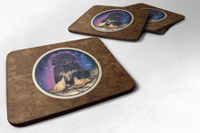 Load image into Gallery viewer, Starry Night Tibetan Mastiff Coasters - Set of 4 Lightweight Foam, Absorbent Drink Coasters