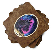 Load image into Gallery viewer, Starry Night Scottish Terrier Coasters - Set of 4 Lightweight Foam, Absorbent Drink Coasters