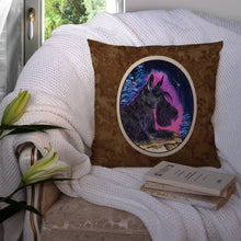 Load image into Gallery viewer, Starry Night Scottish Terrier Throw Pillow - 14x14 Decorative Pillow – Art for Your Home &amp; Patio
