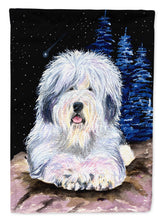 Load image into Gallery viewer, Starry Night Old English Sheepdog Flag Canvas House Size