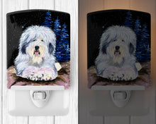 Load image into Gallery viewer, Starry Night Old English Sheepdog Ceramic Night Light SS8443CNL