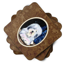 Load image into Gallery viewer, Starry Night Old English Sheepdog Coasters - Set of 4 Lightweight Foam, Absorbent Drink Coasters