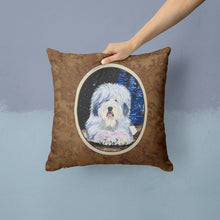 Load image into Gallery viewer, Starry Night Old English Sheepdog Throw Pillow - 14x14 Decorative Pillow – Art for Your Home &amp; Patio