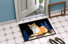 Load image into Gallery viewer, Starry Night Shiba Inu Doormat - 24x36 Decorative Floor Mat – Indoor/Outdoor Rug with Artistic Flair Doormat