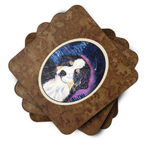 Load image into Gallery viewer, Starry Night Bernese Mountain Dog Coasters - Set of 4 Lightweight Foam, Absorbent Drink Coasters