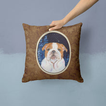 Load image into Gallery viewer, Starry Night English Bulldog Throw Pillow - 14x14 Decorative Pillow – Art for Your Home &amp; Patio