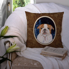 Load image into Gallery viewer, Starry Night English Bulldog Throw Pillow - 14x14 Decorative Pillow – Art for Your Home &amp; Patio