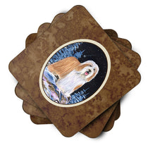 Load image into Gallery viewer, Starry Night Bearded Collie Coasters - Set of 4 Lightweight Foam, Absorbent Drink Coasters