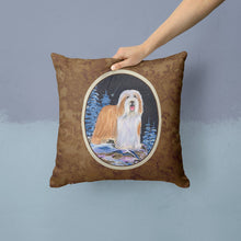 Load image into Gallery viewer, Starry Night Bearded Collie Throw Pillow - 14x14 Decorative Pillow – Art for Your Home &amp; Patio