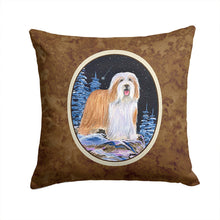 Load image into Gallery viewer, Starry Night Bearded Collie Throw Pillow - 14x14 Decorative Pillow – Art for Your Home &amp; Patio
