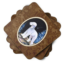 Load image into Gallery viewer, Starry Night Bedlington Terrier Coasters - Set of 4 Lightweight Foam, Absorbent Drink Coasters