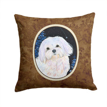 Load image into Gallery viewer, Starry Night Maltese Throw Pillow - 14x14 Decorative Pillow – Art for Your Home &amp; Patio
