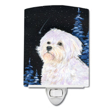 Load image into Gallery viewer, Starry Night Maltese Ceramic Night Light SS8461CNL