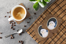Load image into Gallery viewer, Starry Night Maltese Coasters - Set of 4 Lightweight Foam, Absorbent Drink Coasters