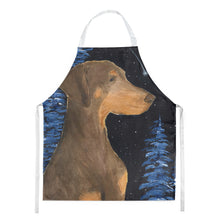 Load image into Gallery viewer, Starry Night Doberman Apron – Artist-Designed Kitchen, BBQ &amp; Craft Apron