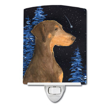 Load image into Gallery viewer, Starry Night Doberman Ceramic Night Light SS8462CNL