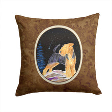 Load image into Gallery viewer, Starry Night Welsh Terrier Throw Pillow - 14x14 Decorative Pillow – Art for Your Home &amp; Patio