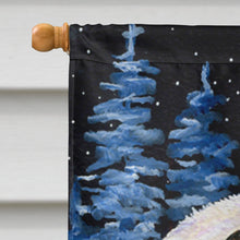 Load image into Gallery viewer, Starry Night Great Pyrenees Flag Canvas House Size