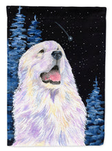 Load image into Gallery viewer, Starry Night Great Pyrenees Flag Canvas House Size