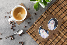 Load image into Gallery viewer, Starry Night Great Pyrenees Coasters - Set of 4 Lightweight Foam, Absorbent Drink Coasters