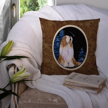 Load image into Gallery viewer, Starry Night Bearded Collie Throw Pillow - 14x14 Decorative Pillow – Art for Your Home &amp; Patio