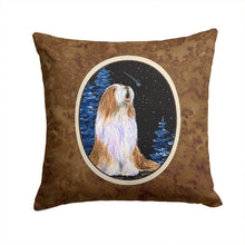 Load image into Gallery viewer, Starry Night Bearded Collie Throw Pillow - 14x14 Decorative Pillow – Art for Your Home &amp; Patio