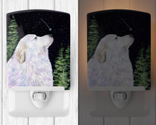 Load image into Gallery viewer, Starry Night Great Pyrenees Ceramic Night Light SS8470CNL