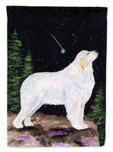 Load image into Gallery viewer, Starry Night Great Pyrenees Flag Canvas House Size