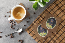 Load image into Gallery viewer, Starry Night Rottweiler Coasters - Set of 4 Lightweight Foam, Absorbent Drink Coasters