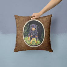 Load image into Gallery viewer, Starry Night Rottweiler Throw Pillow - 14x14 Decorative Pillow – Art for Your Home &amp; Patio