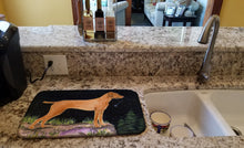 Load image into Gallery viewer, Starry Night Vizsla Dish Drying Mat – Absorbent, Artistic Kitchen Essentials SS8478DDM
