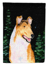 Load image into Gallery viewer, Starry Night Collie Smooth Flag Canvas House Size