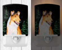 Load image into Gallery viewer, Starry Night Collie Smooth Ceramic Night Light SS8484CNL