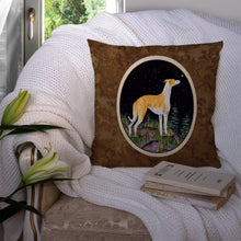 Load image into Gallery viewer, Starry Night Whippet Throw Pillow - 14x14 Decorative Pillow – Art for Your Home &amp; Patio
