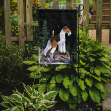 Load image into Gallery viewer, Starry Night Fox Terrier Garden Flag - Outdoor Decorative Yard Flag