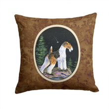 Load image into Gallery viewer, Starry Night Fox Terrier Throw Pillow - 14x14 Decorative Pillow – Art for Your Home &amp; Patio