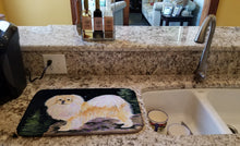 Load image into Gallery viewer, Starry Night Tibetan Spaniel Dish Drying Mat – Absorbent, Artistic Kitchen Essentials SS8504DDM