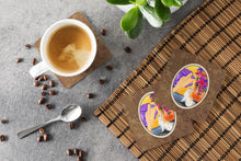 Load image into Gallery viewer, Lady with her Chihuahua Coasters - Set of 4 Lightweight Foam, Absorbent Drink Coasters