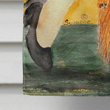 Load image into Gallery viewer, Lady with her Yorkie Flag Canvas House Size