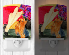 Load image into Gallery viewer, Lady with her Yorkie Ceramic Night Light SS8522CNL