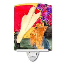 Load image into Gallery viewer, Lady with her Yorkie Ceramic Night Light SS8522CNL
