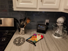 Load image into Gallery viewer, Lady with her Yorkie Oven Mitt SS8522OVMT