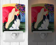 Load image into Gallery viewer, Lady with her Papillon Ceramic Night Light SS8523CNL