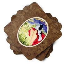 Load image into Gallery viewer, Lady with her Japanese Chin Coasters - Set of 4 Lightweight Foam, Absorbent Drink Coasters