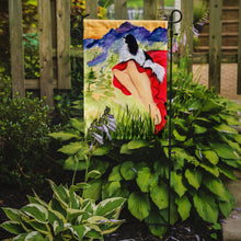Load image into Gallery viewer, Lady with her Japanese Chin Garden Flag - Outdoor Decorative Yard Flag