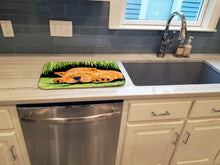 Load image into Gallery viewer, Chow Chow Dish Drying Mat – Absorbent, Artistic Kitchen Essentials SS8526DDM